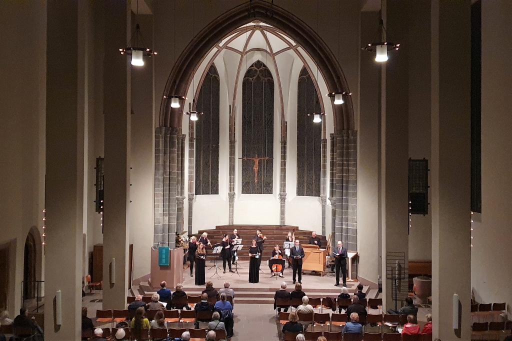 Mit Kantatenaufführungen in solistischer Kleinstbesetzung in der Heiliggeistkirche im Dominikanerkloster zu Gast im Oktober 2021 | Leitung: Andreas Köhs | Covid-19-Abstandsgebote